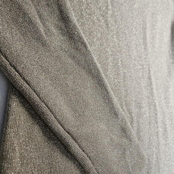 Chicos Metallic Gold Turtleneck Sweater - Picture 2 of 10